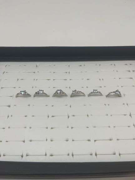 New Silver-Toned Costume Rings, Multiple Designs, Size 7-1/4