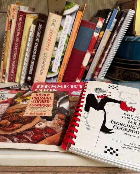 Vintage and Contemporary Cookbooks Featuring Various Themes