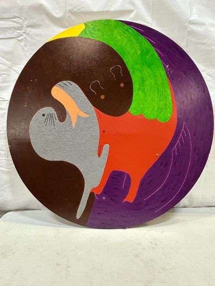 Jan Marx Knoop Mixed Media Painting “Large Circle of My Friends #2 ...