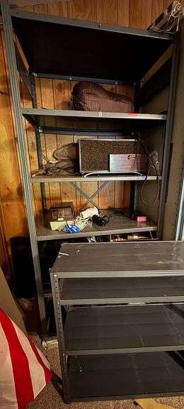 Large Metal Storage Shelves without Contents