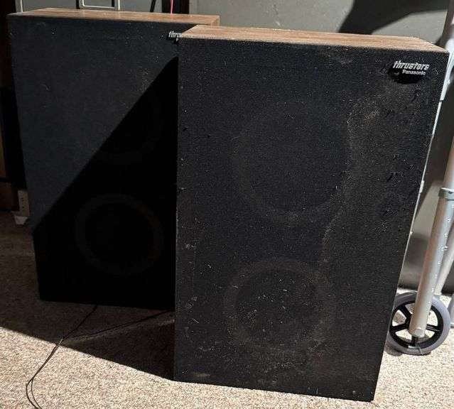 Panasonic Thrusters Floor Speakers with Wood-Grain Finish
