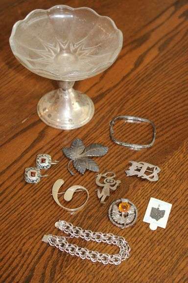 Sterling Jewelry & Compote