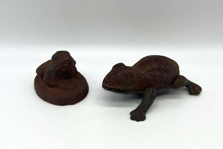 Cast Iron Frog Figures