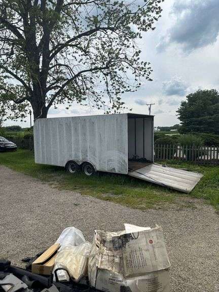 Home-Built Enclosed Double-Axle Trailer with Rear Ramp Door
