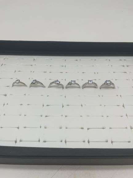 New Silver-Toned Costume Jewelry Rings, Size 8-1/2