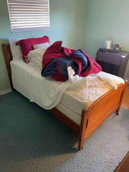 Wooden Frame Twin Bed