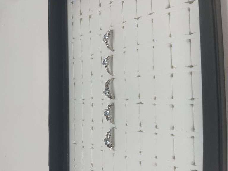 New Silver-Toned Costume Rings, Size 8-1/4