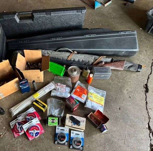Gun Cases, Ammunition Components, and Cleaning Supplies