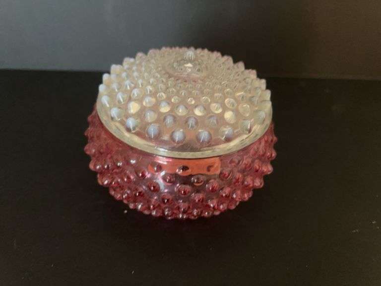 Vintage Fenton Hobnail Jewelry Box