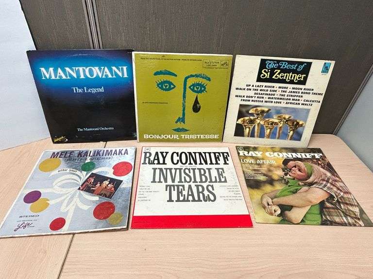 Vintage Vinyl Records – Mantovani, Ray Conniff, Si Zentner & More (6 Total)