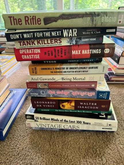 Stack of Mixed Non-Fiction and Reference Books