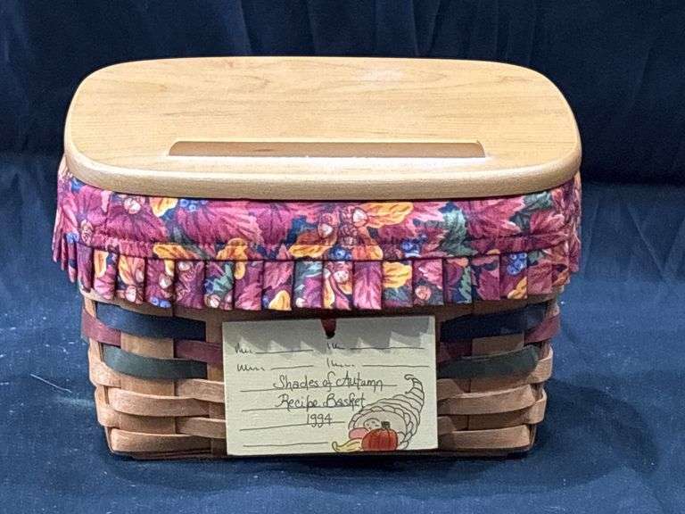 Longaberger 1994 Shades of Autum Reciepe Basket