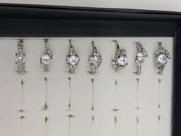 Silver-Toned Costume Jewelry Rings in Size 5 1/2