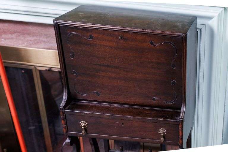 Sectatory Table Small Antique Secretary Table- Perfect Size! - Auction Ohio