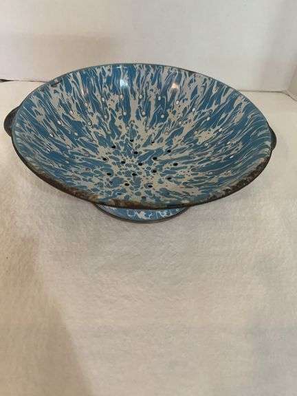 Antique Enamel Strainer