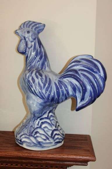 Porcelain Rooster Figure