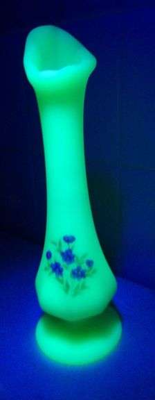 Uranium Glass Swung Vase