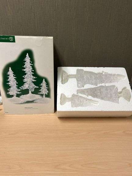 Department 56 Village Accessories Crystal Trees Set