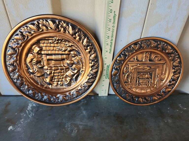 Set Of Coppercraft Guild Wall Decor 10'' & 13''