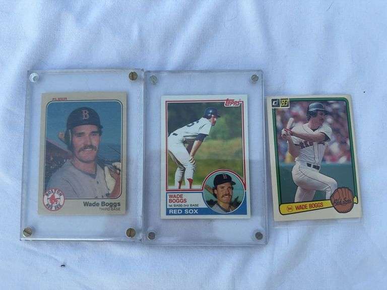 Lot of three 1983 Wade Boggs rookie cards