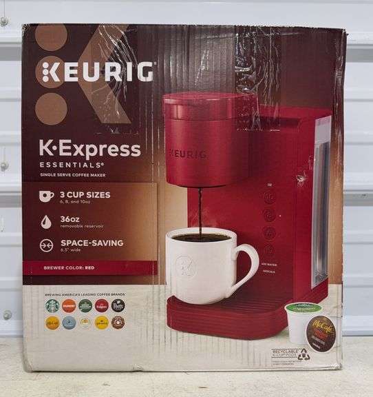 Keurig K-Express Essentials Single-Serve K-Cup Pod Coffee Maker - Red