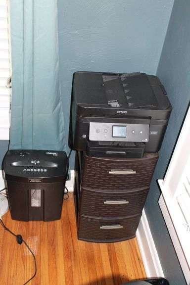 Lot has been halted due to unforeseen circumstances Epson Printer And Shredder
