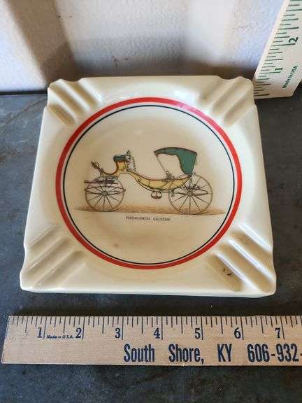 Vintage Piccolomini Caleche Ash Tray 6.5''X6.5''