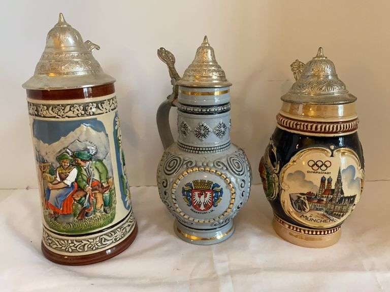 Three Beer Steins - One Gerz, Two King