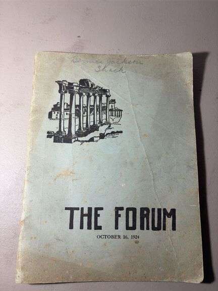 Mount Vernon Forum October 16, 1924