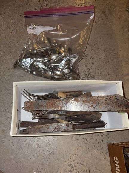 Antique Kitchen forks and small spoons