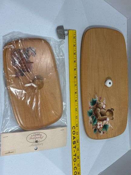 Longaberger Two Wooden Cheese Boards
