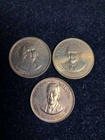Three US Presidential Commemorative Coins