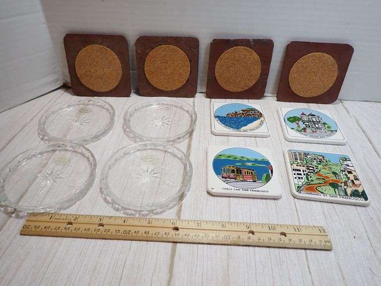 Slate /  Crystal & Ceramic Coasters San Francisco Themes