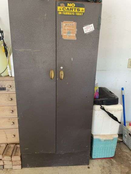 Vintage Metal Garage Cabinet