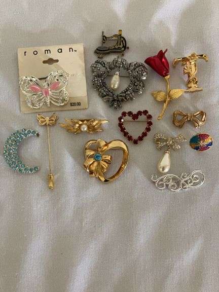 Ladies' Costume Jewelry Pins