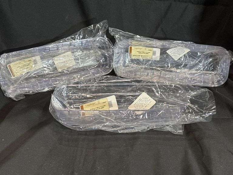 Longaberger Three Clear Plastic Serving Trays