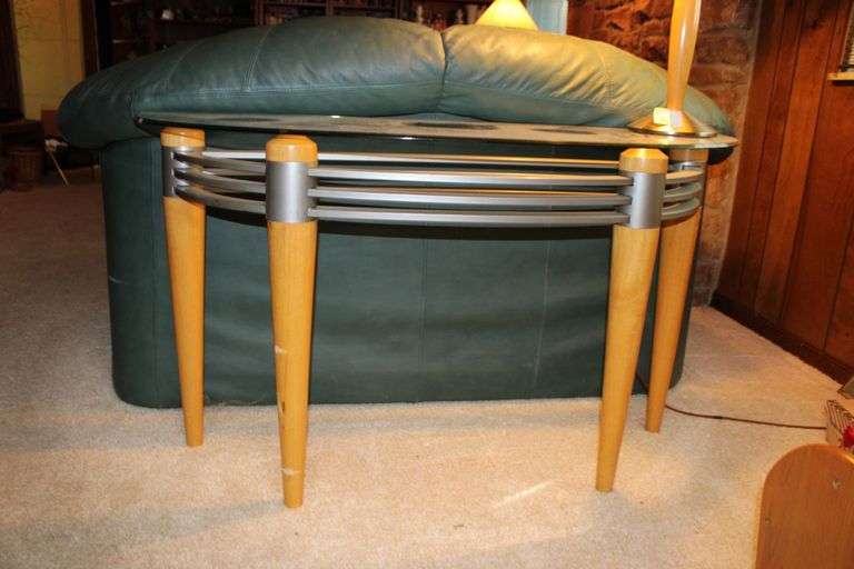 Glass Top Console Table