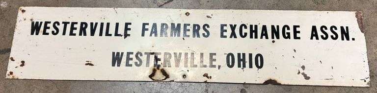 Westerville Farmers Exchange Association Metal Sign