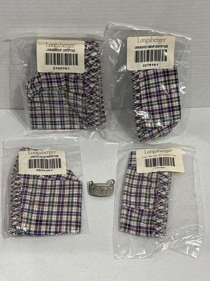 Longaberger Fabric Basket Liners and Metal Tie-On