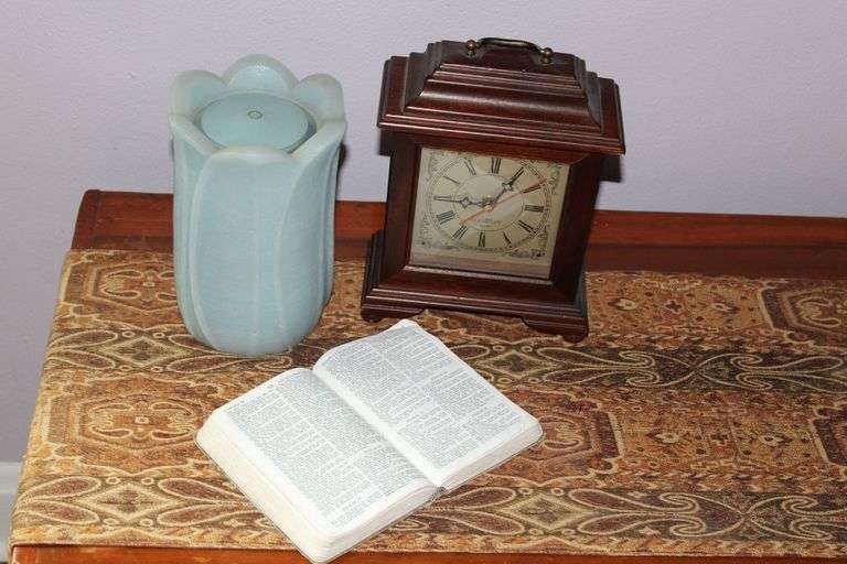 Clock, Vase & Book