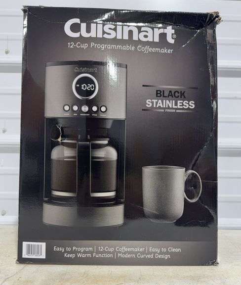 Cuisinart Stainless Steel 12-Cup Coffee Machine, Black