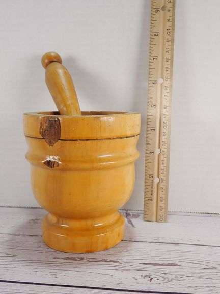 Wood Mortar and Pestle Set, Made in Italy