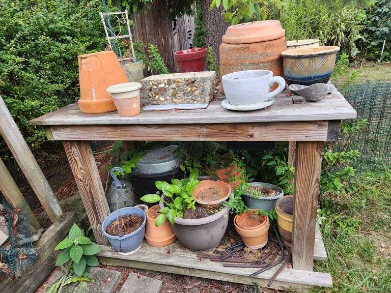 Potting Bench & Contents (All items optional)