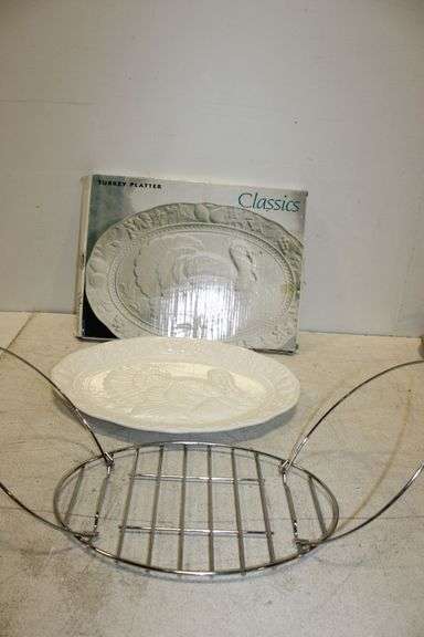 Turkey Platter & Metal Rack
