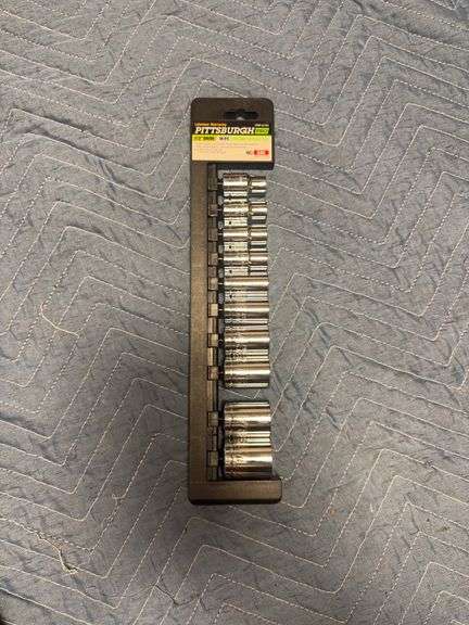 Pittsburgh Pro 1/2” Drive 10Pc Chrome Socket Set