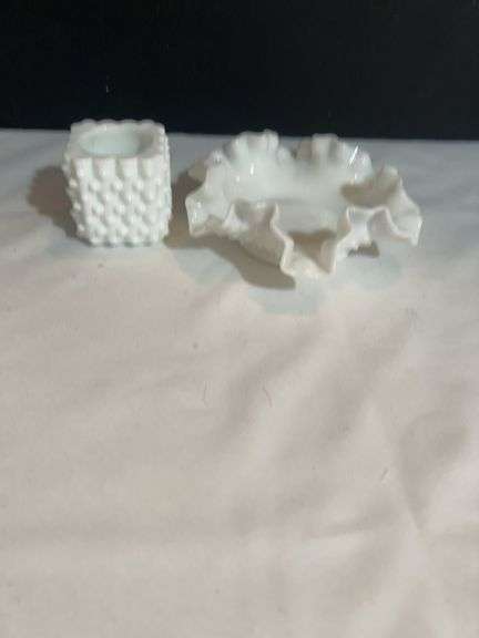 Fenton Candy Dish & Lighter Holder