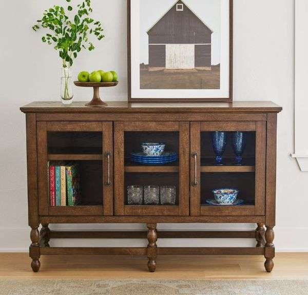 The Pioneer Woman Harper Buffet Cabinet, 3 Interior Shelves - Homestead Brown