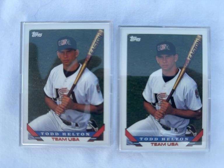 Lot of two Todd Helton 1993 Topps traded rookie cards