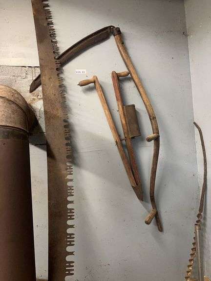 Scythes, Corn Planter, Two Man Cross Cut & Draw Knife
