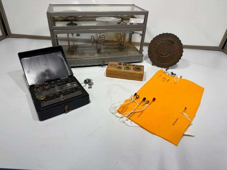 Vintage Ohaus Scale Corporation Balance and Weights Set and MORE
